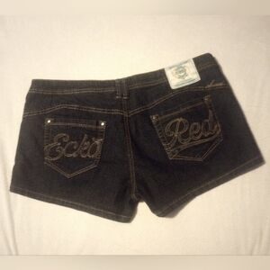 Ecko Unlimited Red - Blue Denim Jean Shorts Size 11/12